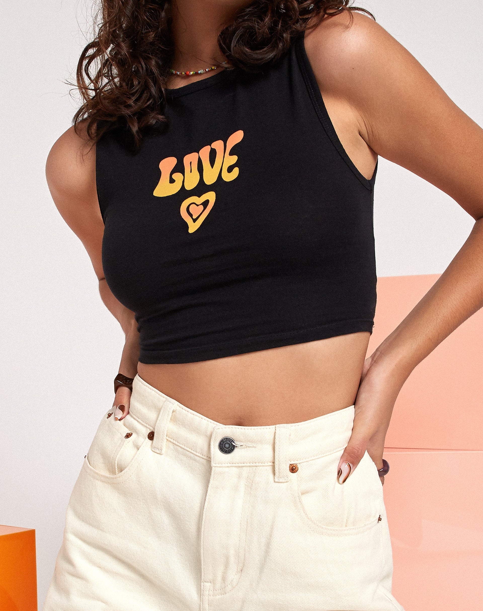 Image de Gimon Crop Top in Black Love