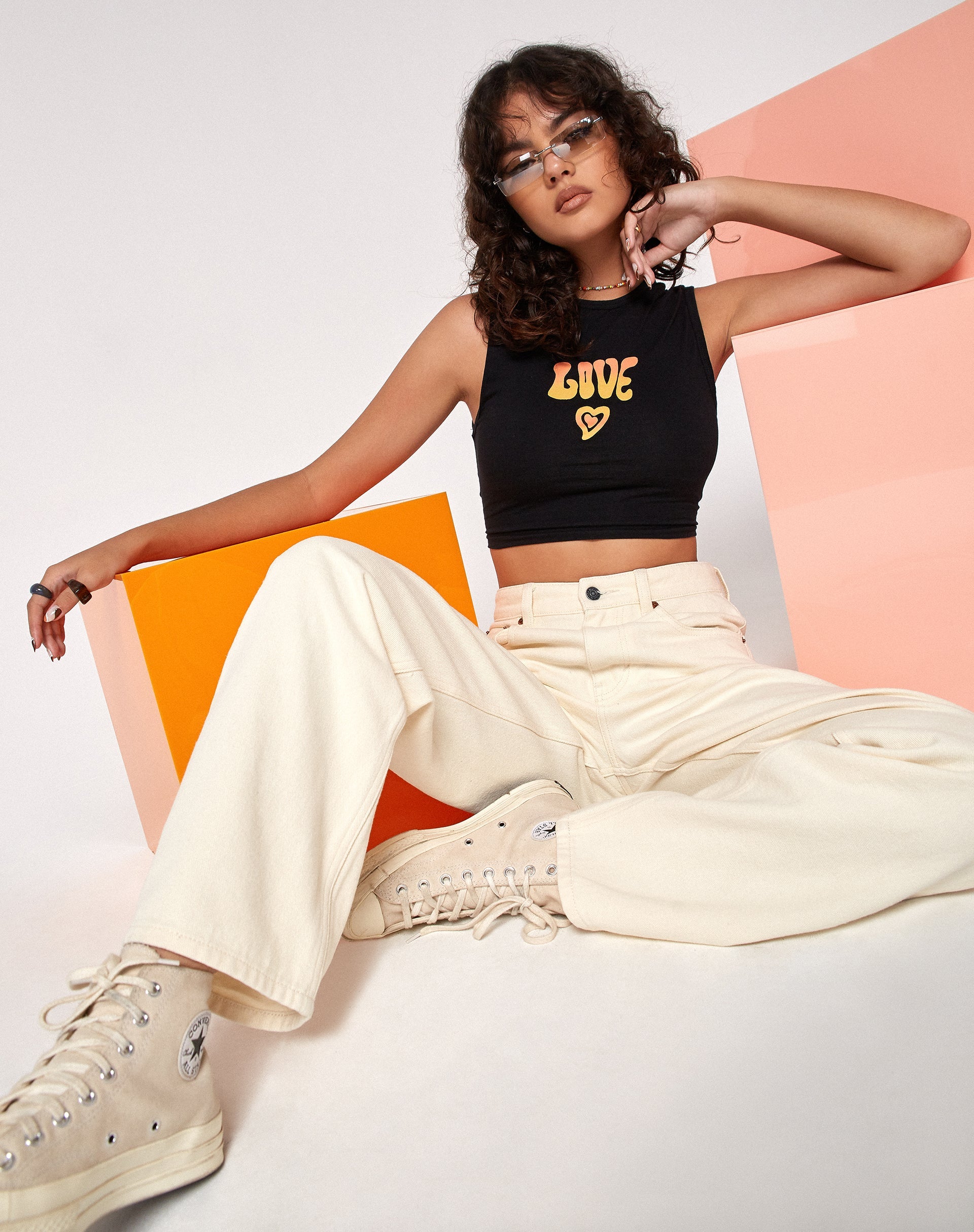 Image de Gimon Crop Top in Black Love