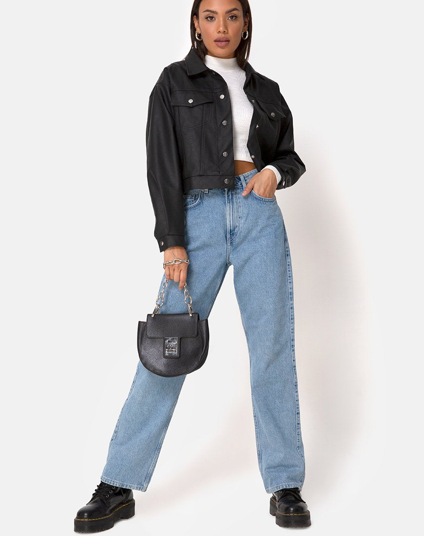Image de la veste Gina en PU noir