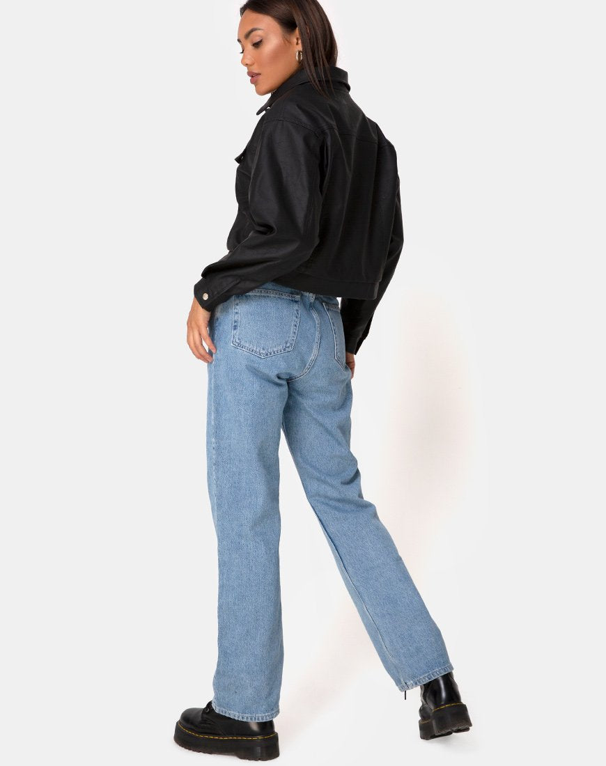 Image de la veste Gina en PU noir