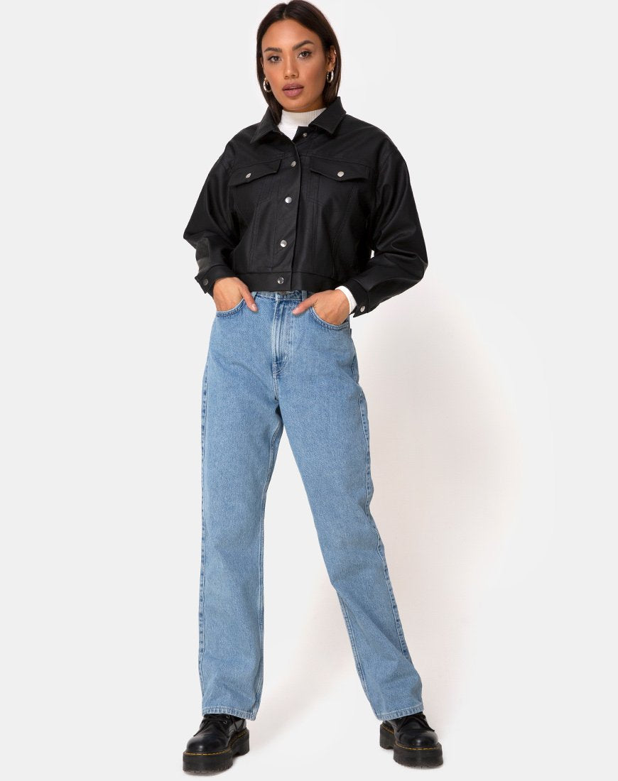 Image de la veste Gina en PU noir