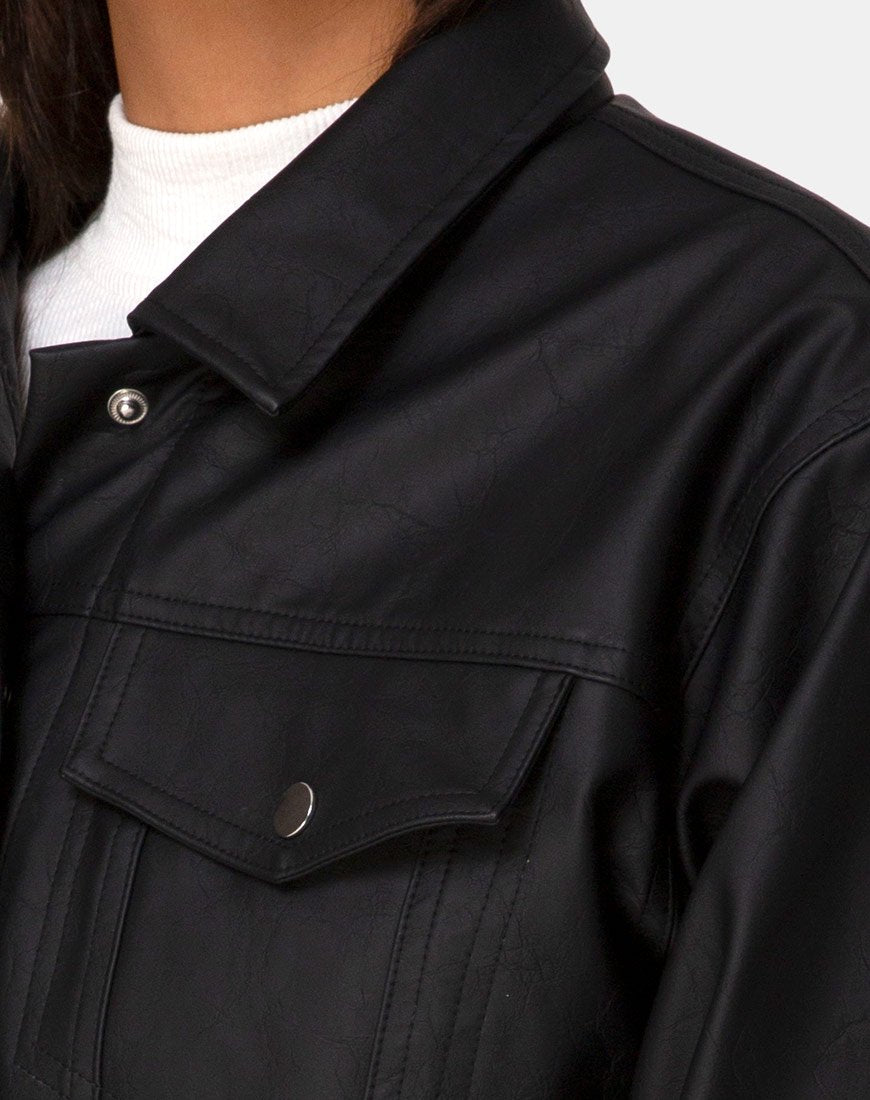 Image de la veste Gina en PU noir