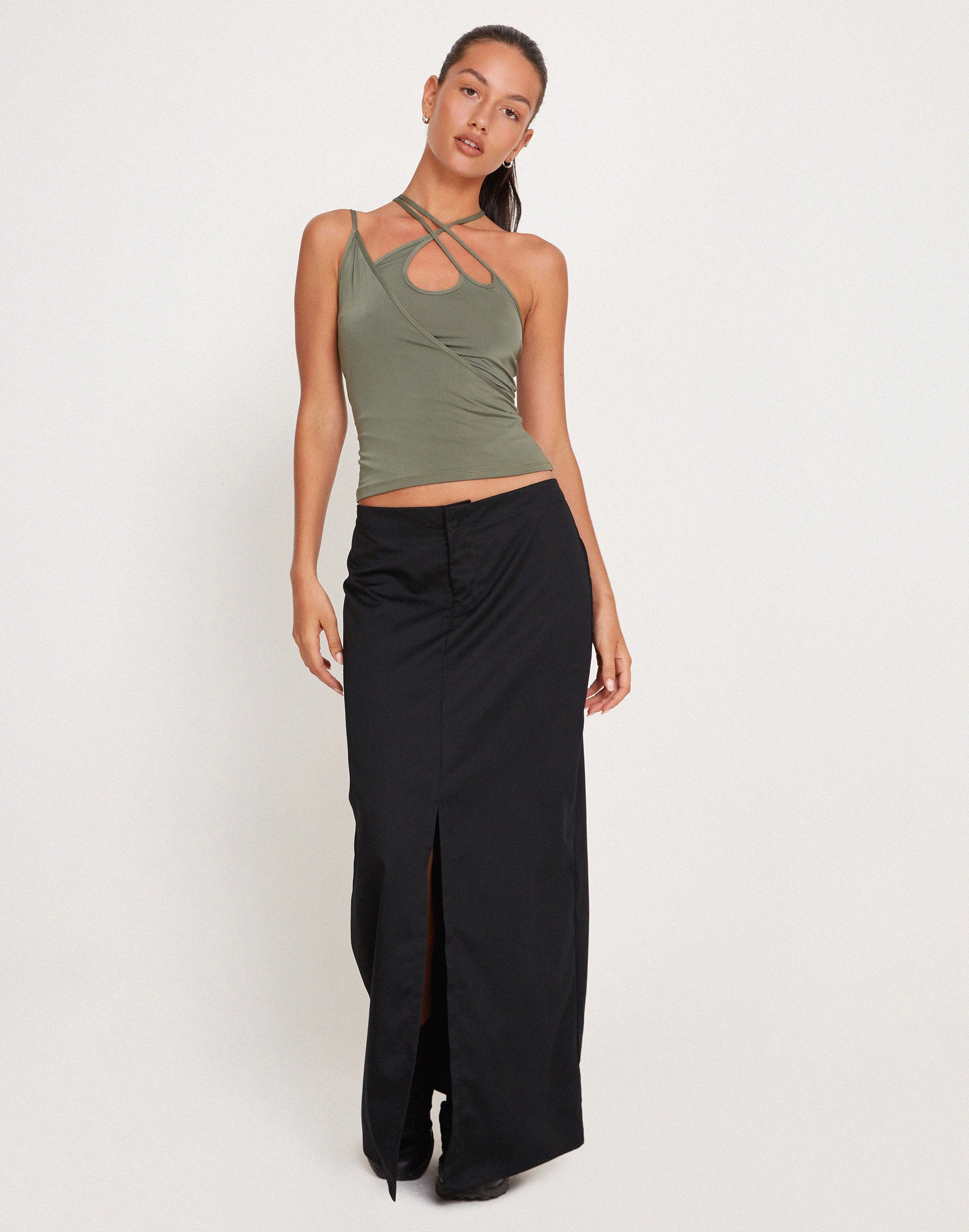 Image de Giola Crop Top in Khaki