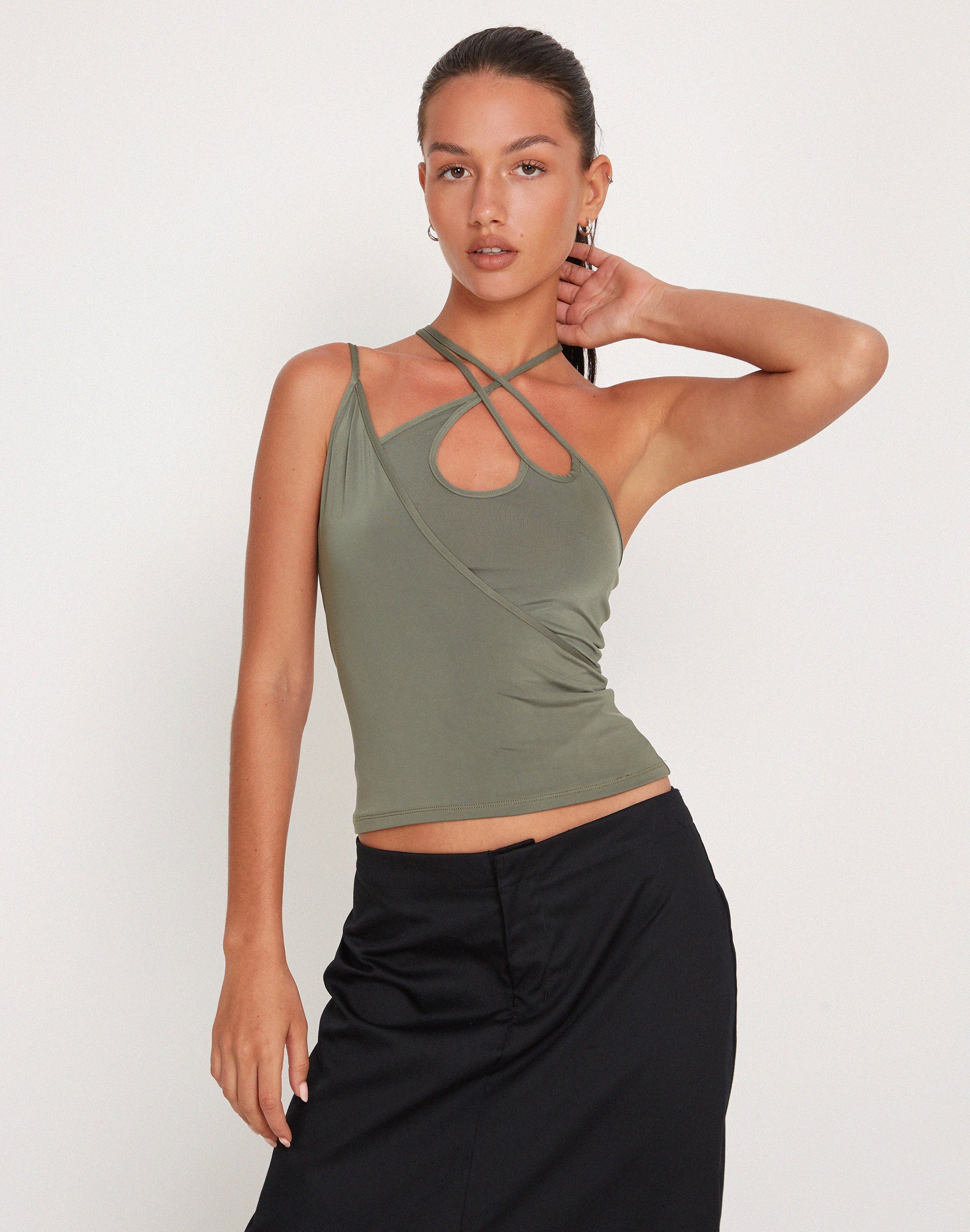 Image de Giola Crop Top in Khaki