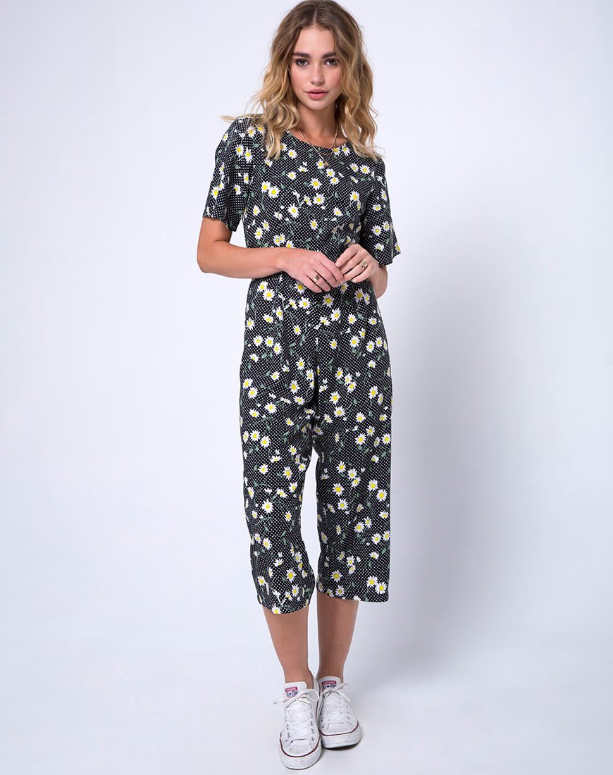 Image de Giotto Jumpsuit in Polka Daisy Black