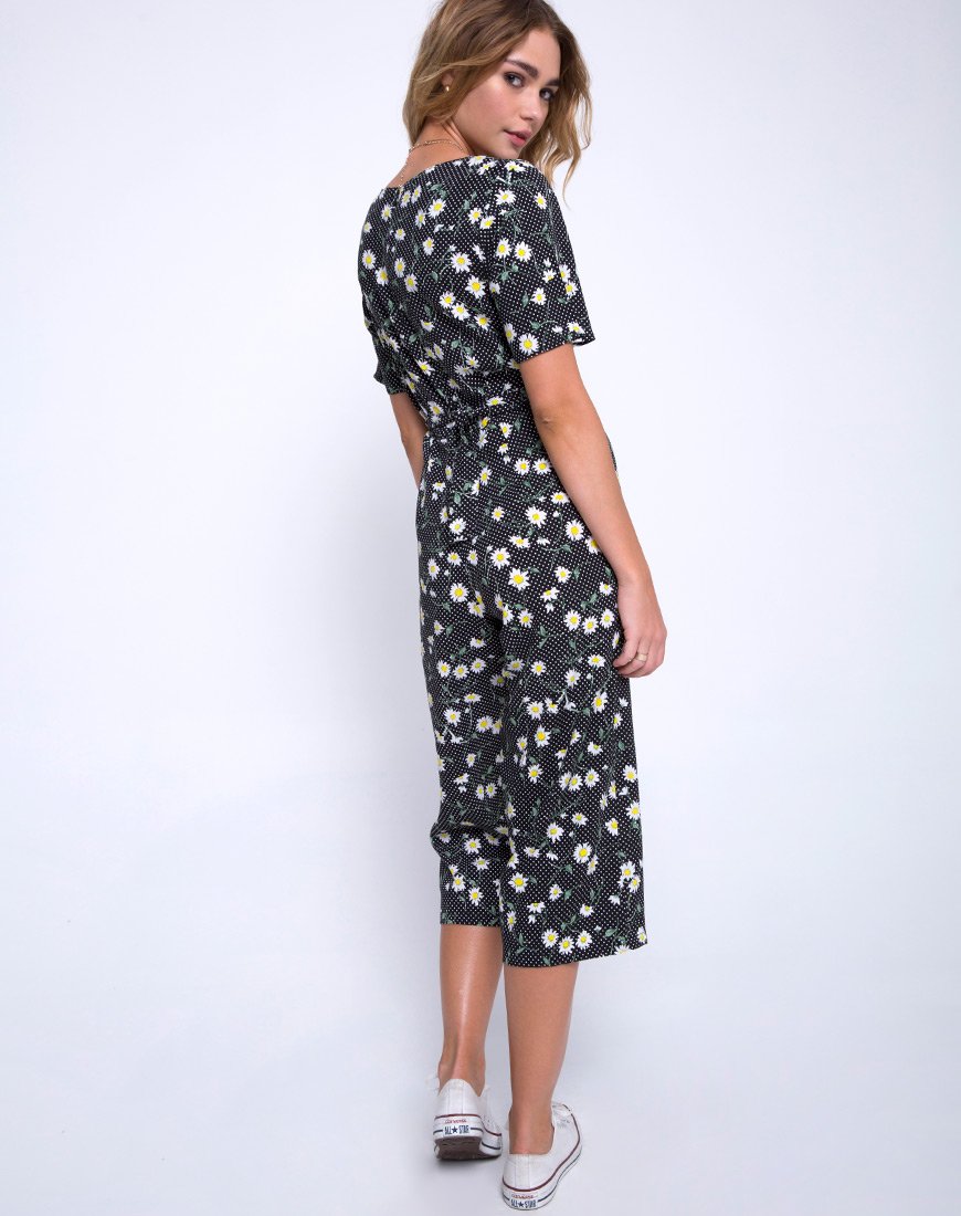 Image de Giotto Jumpsuit in Polka Daisy Black
