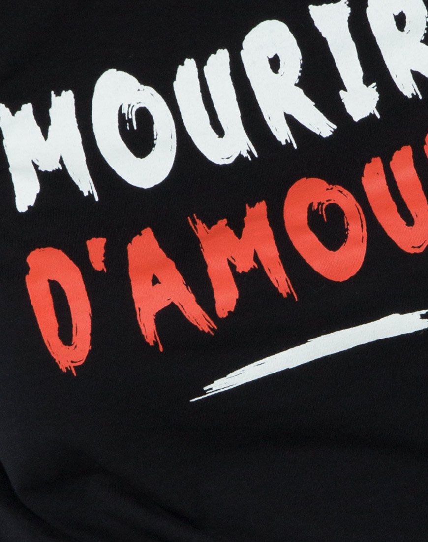 Image de Girl Fit Tee in Mourir DAmour Black