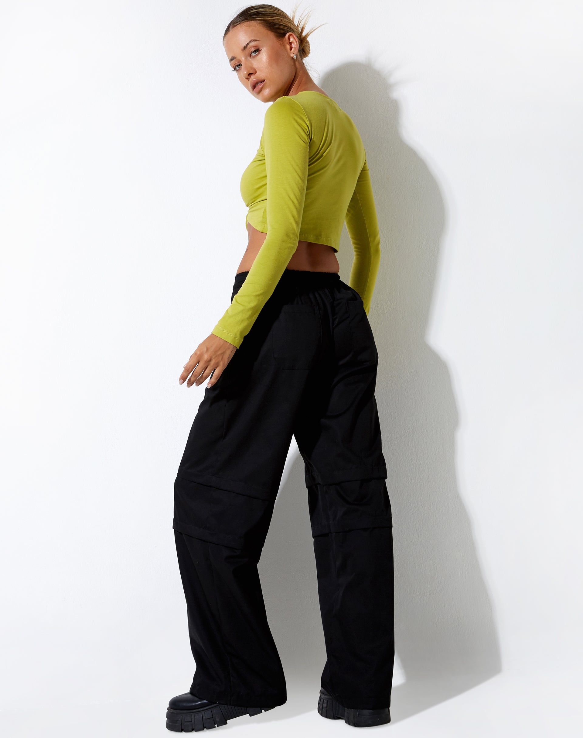 Image de Gisy Crop Top en Lycra Lime