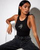 Image de Givas Crop Top in Black Scorpion Hotfix