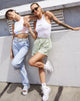 Image du short Terry en vert marbré