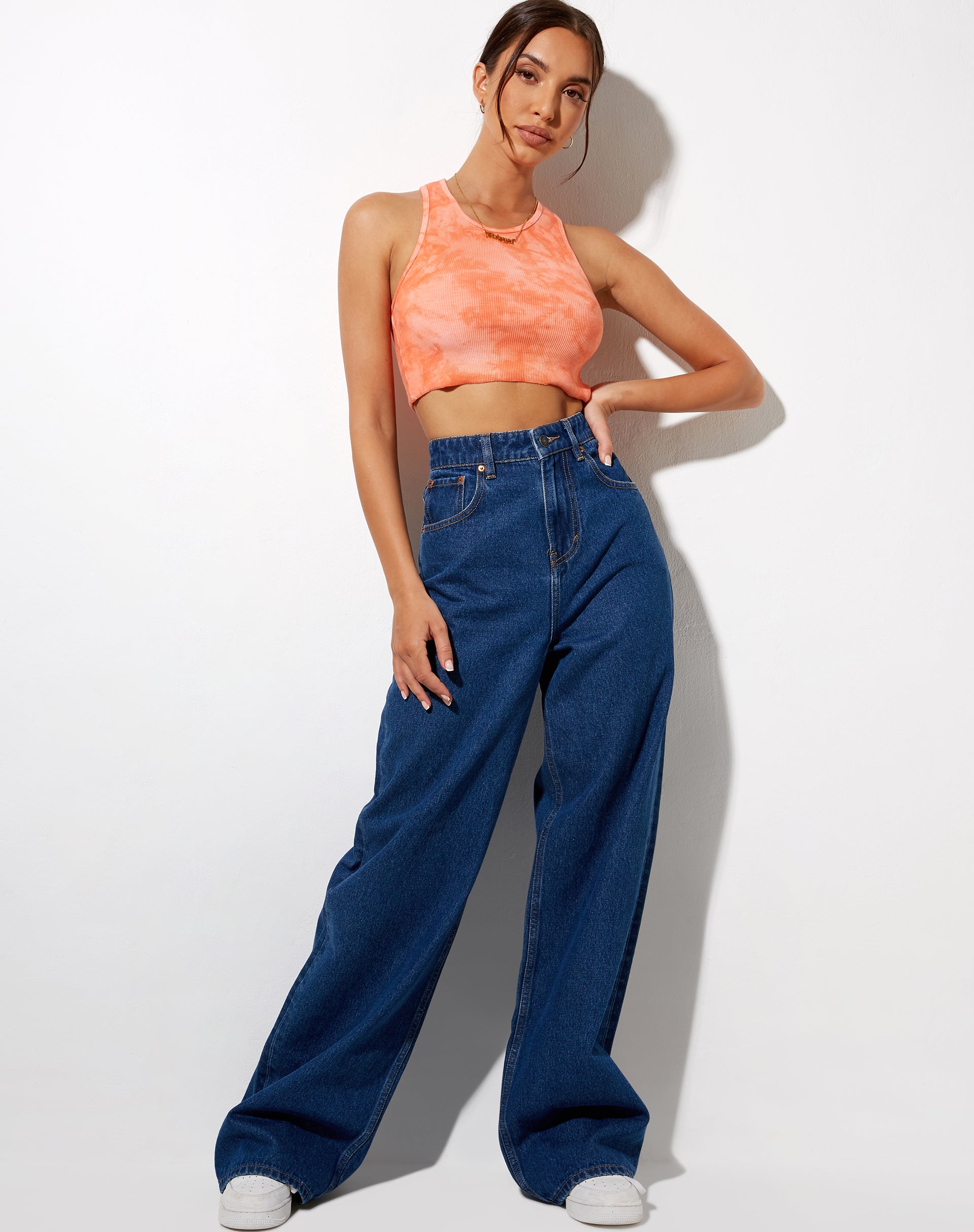 Image de Givas Crop Top in Tangerine Tie Dye