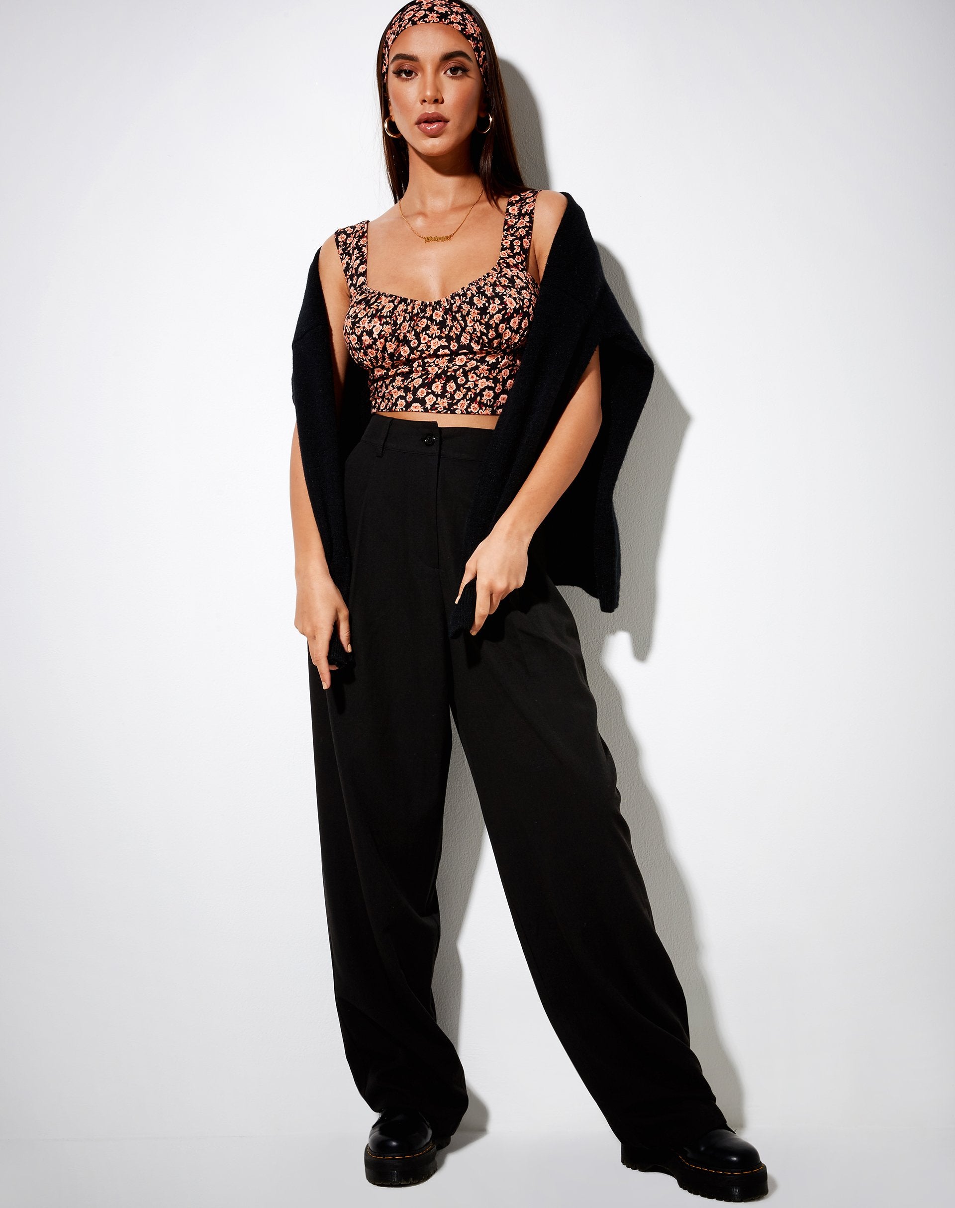 Image de la veste Gladis Crop Top in Autumn Blossom