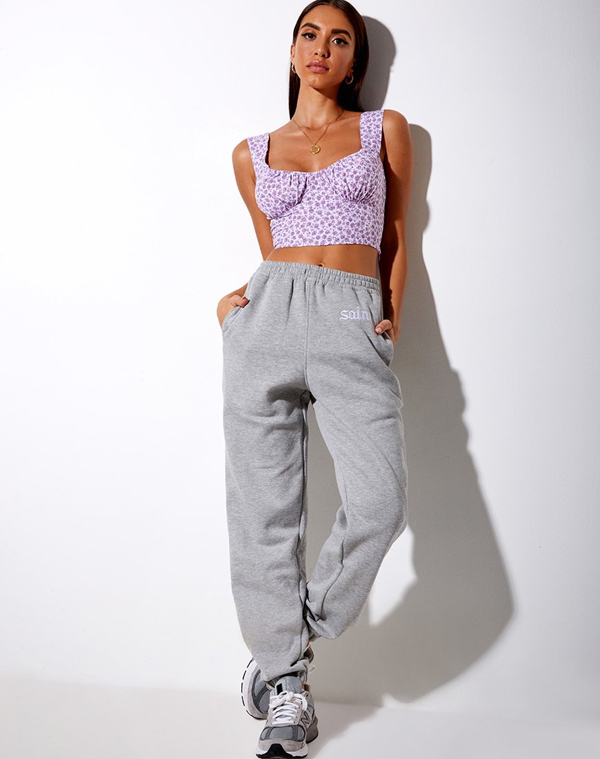 Image of Gladis Vest Top in Ditsy Rose Lilac