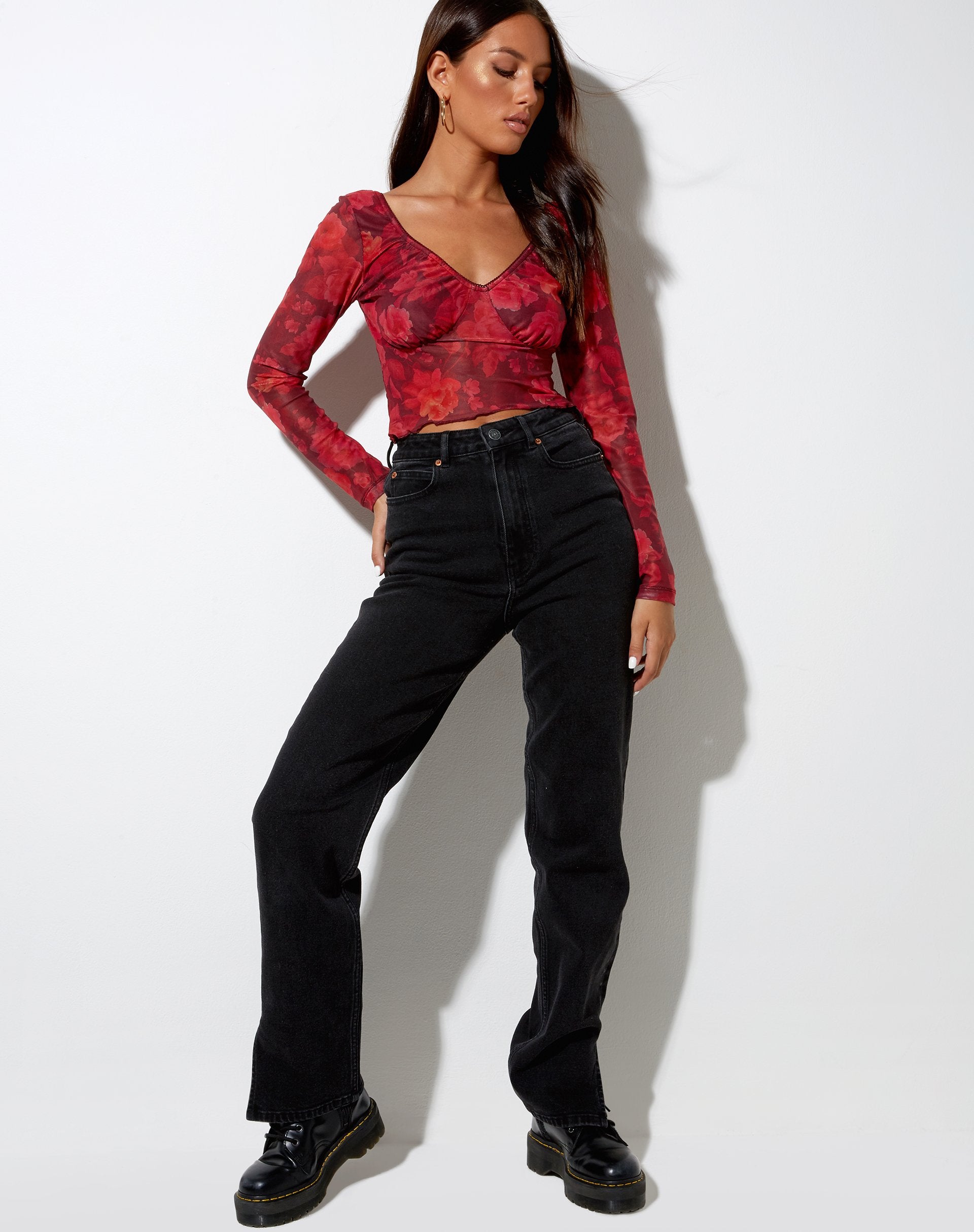Image de Glaster Crop Top in Rough Rose