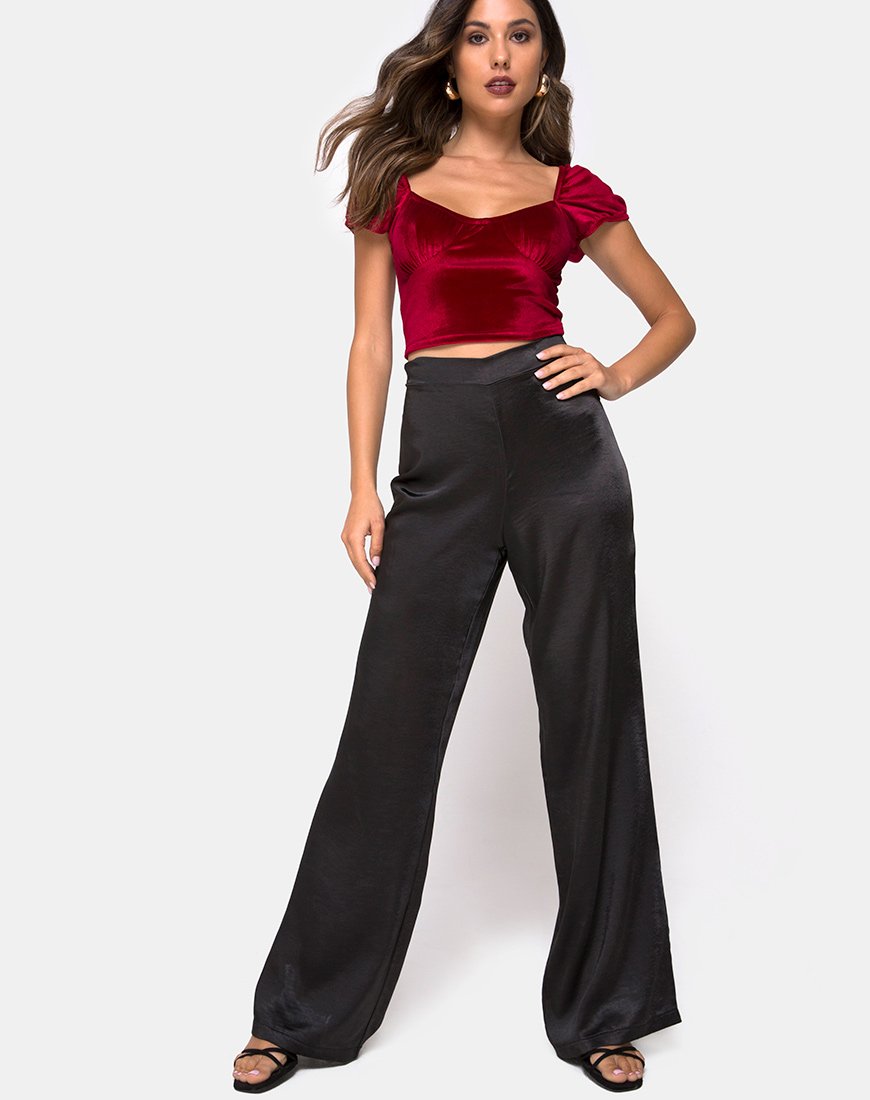 Image de Glaty Top in Velvet Burgundy