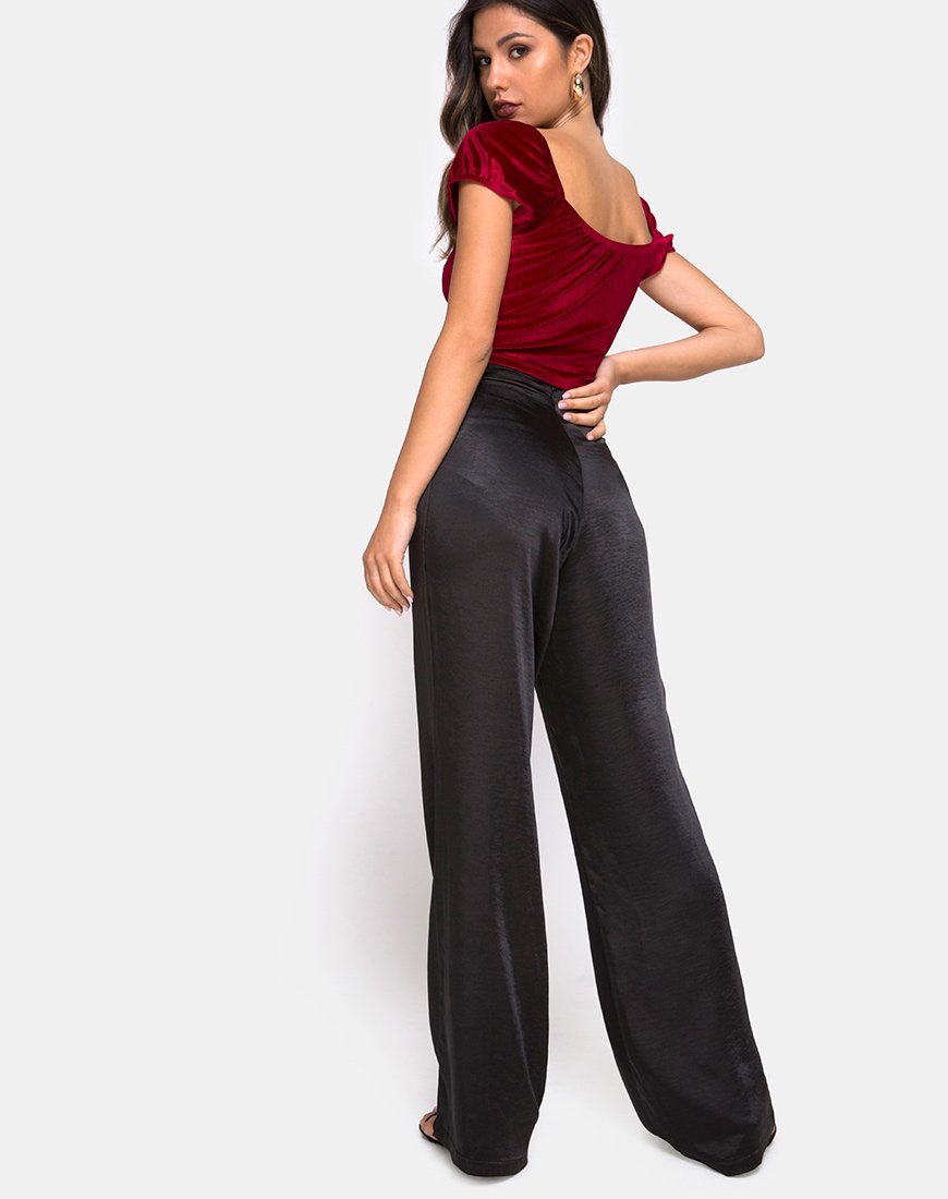 Image de Glaty Top in Velvet Burgundy
