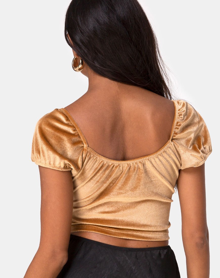 Top Glaty en or velouté