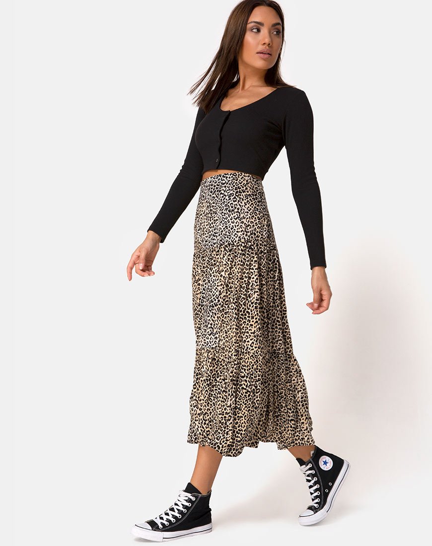 Image de Gleas Skirt in Rar Leopard Brown