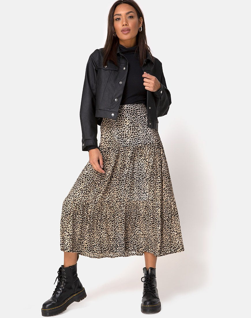 Image de Gleas Skirt in Rar Leopard Brown