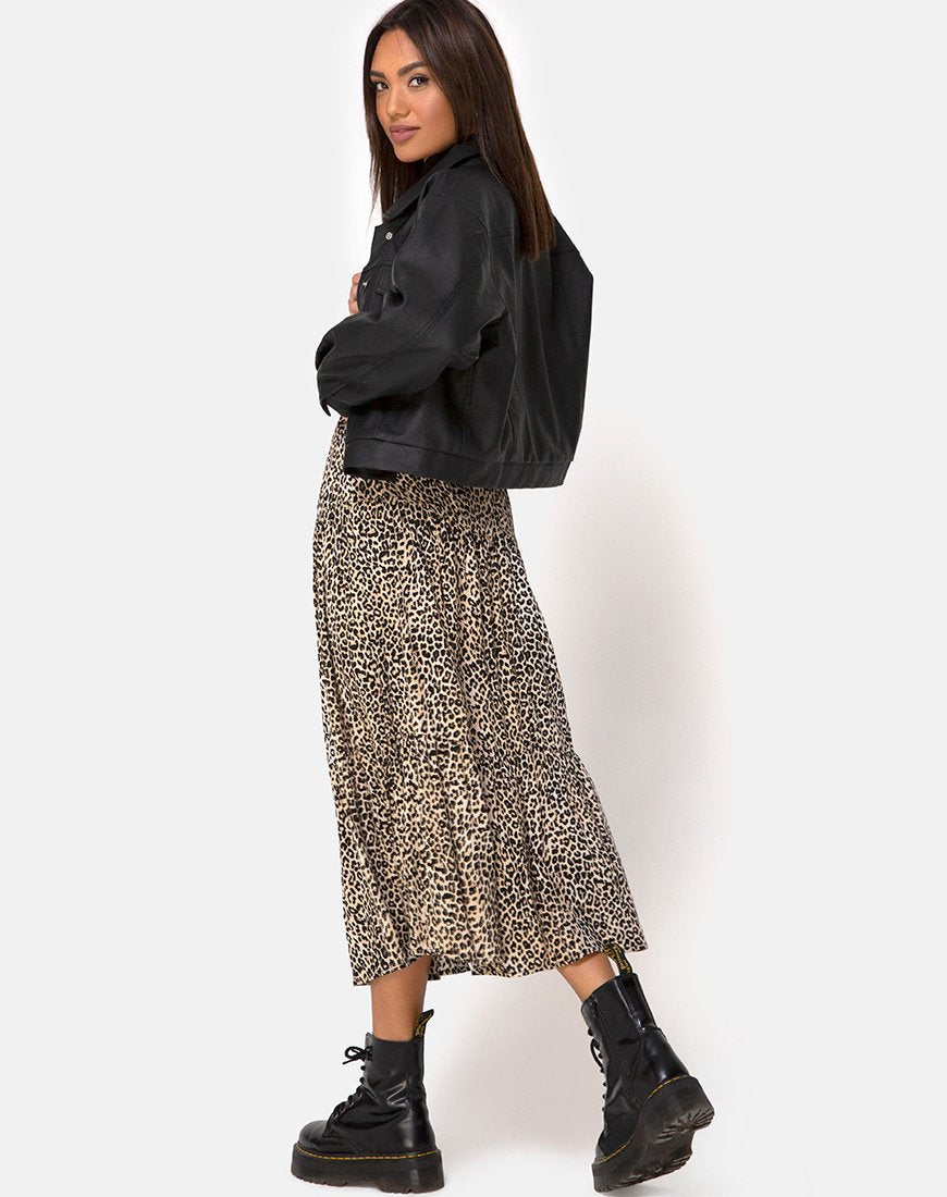 Image de Gleas Skirt in Rar Leopard Brown