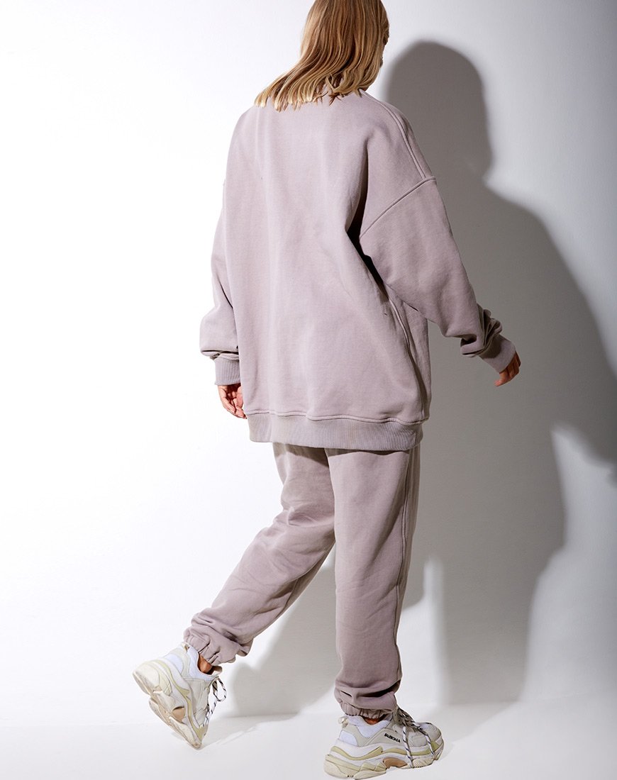 Image de Glo Sweatshirt in Mushroom with LA Embro