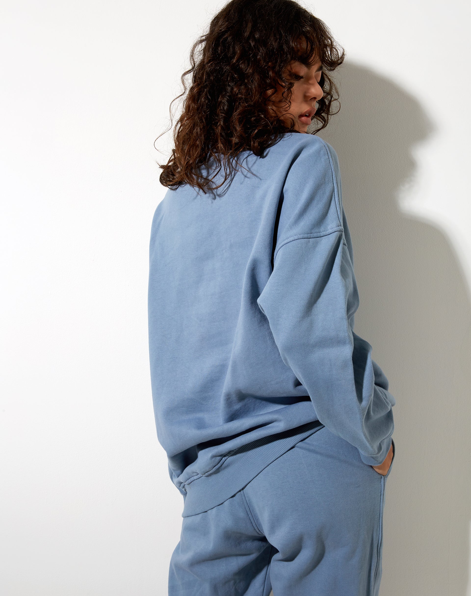 Image de Glo Sweatshirt en bleu poudre Memories Embro