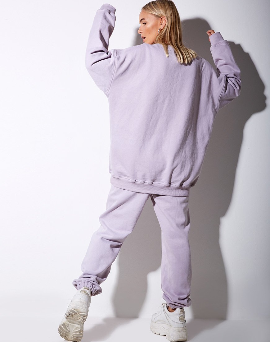 Image de Glo Sweatshirt in Pastel Lilac Daisy Embro