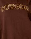 Acajou foncé avec broderie dorée Cowgirl