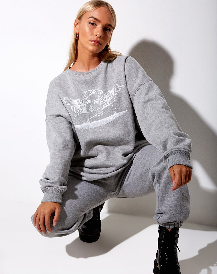 Image de Glo Sweatshirt in Grey Marl Angelo