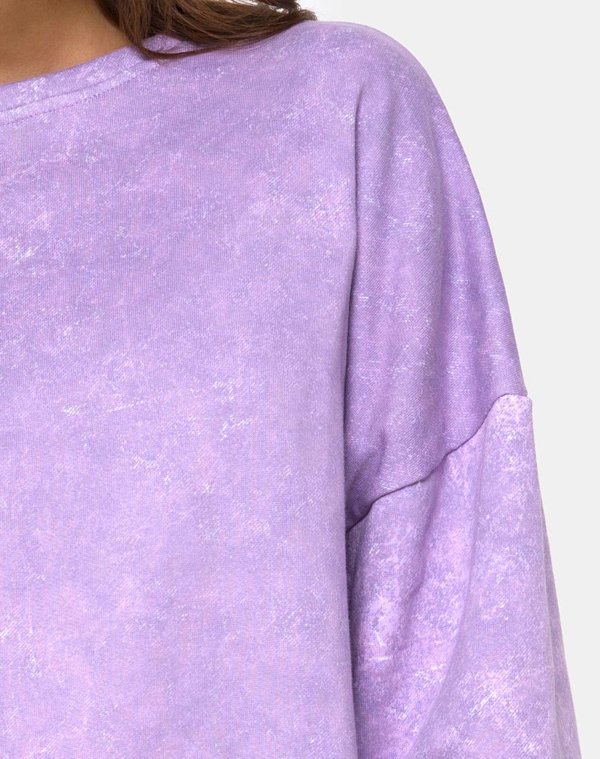 Image de Glo Sweatshirt en Purple Acid Wash