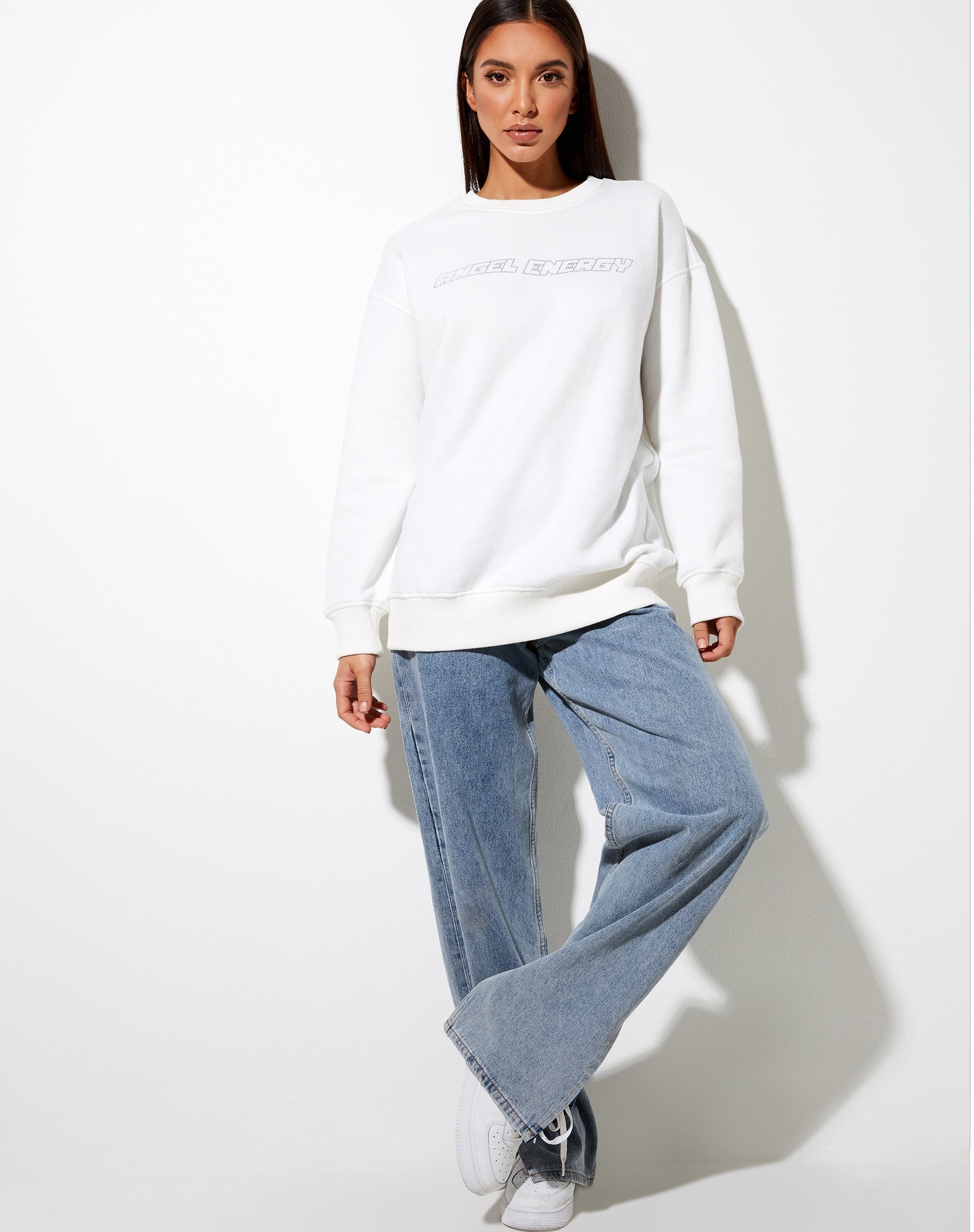Image de Glowee Sweatshirt en blanc chaud Angel Energy Hotfix