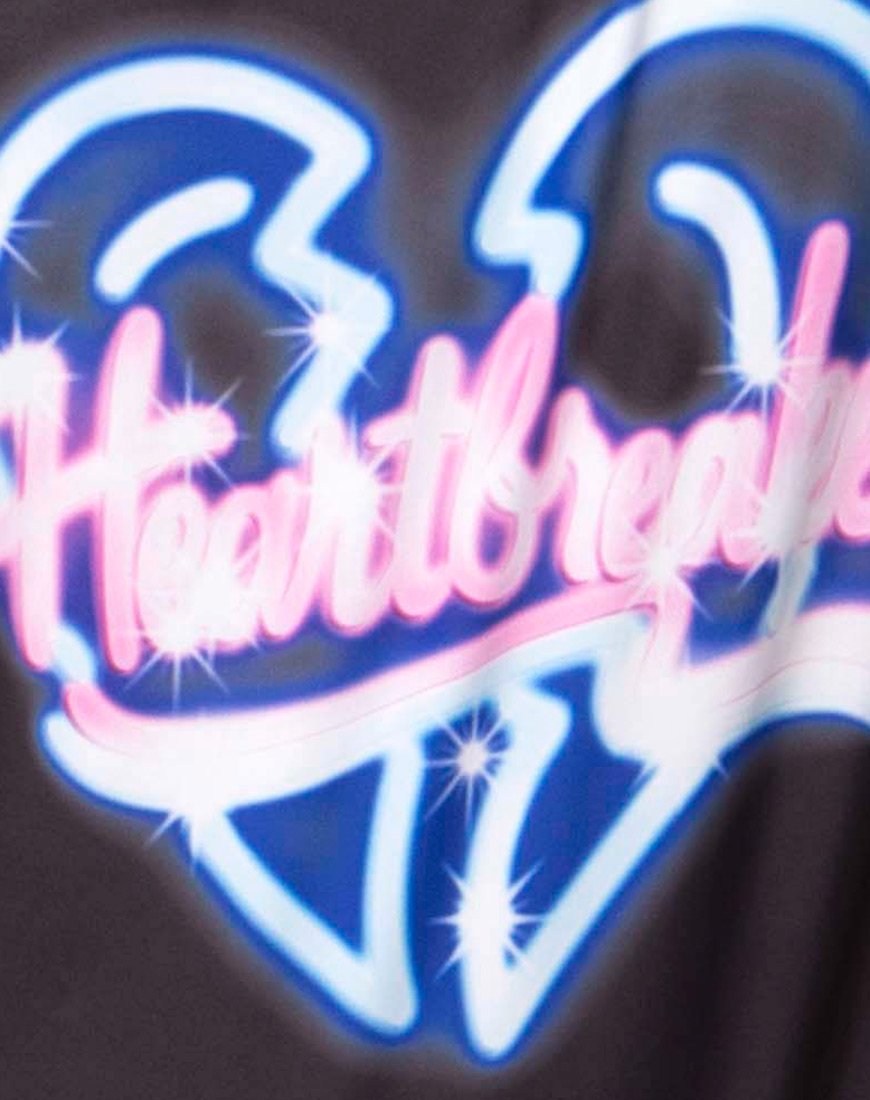 Image de Goddess Swimsuit in Heart Breaker Black