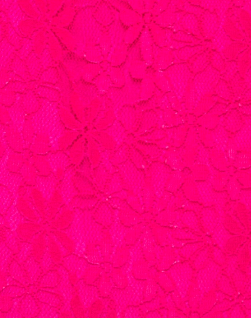 Image of Goddess Swimsuit in Lace Fuschia Pink