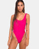 Image of Goddess Swimsuit in Lace Fuschia Pink