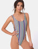 Image du maillot de bain Goddess dans la nouvelle rayure verticale