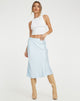 image de Goya Midi Skirt in Satin Ice Blue