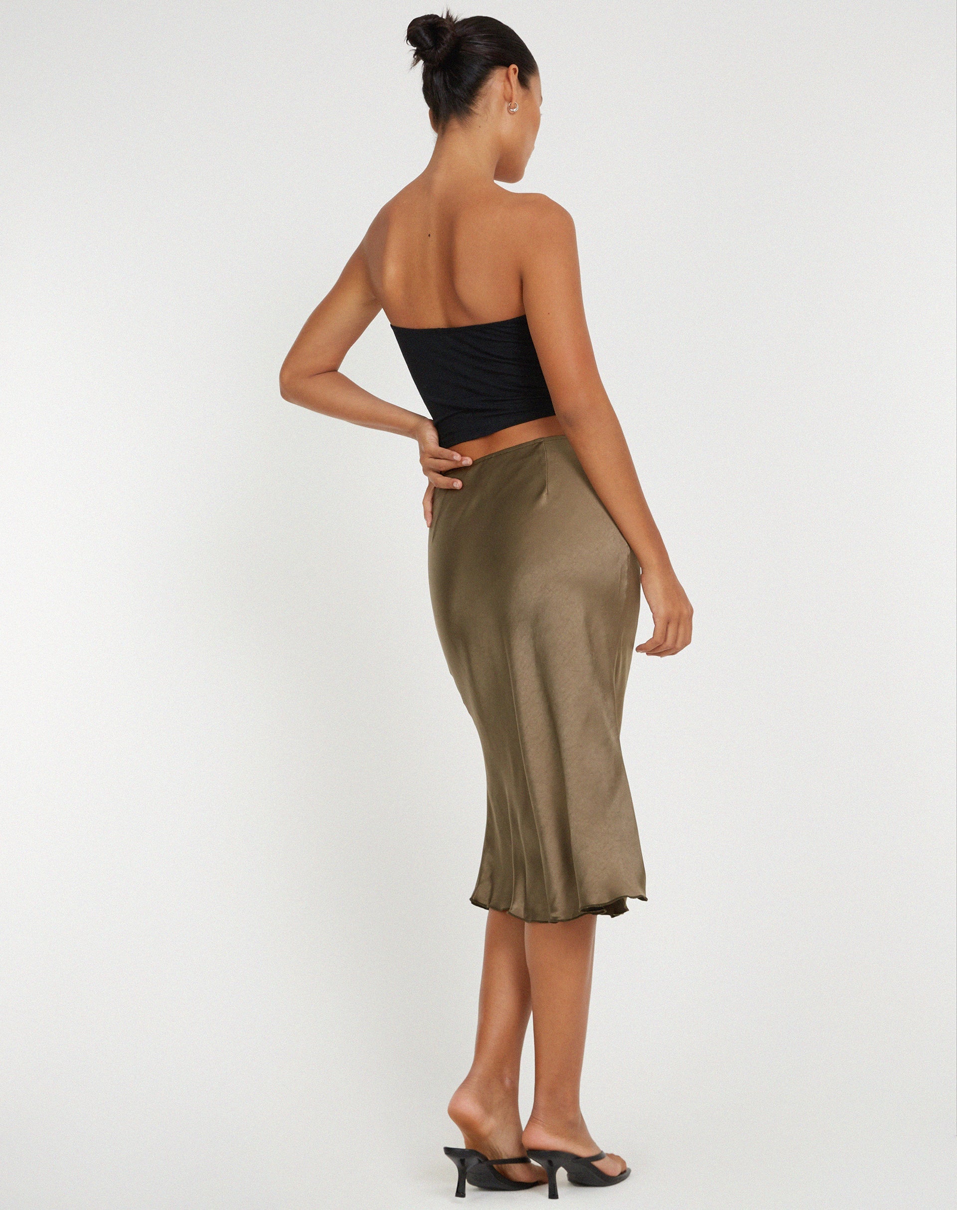 image de Goya Midi Skirt in Dark Olive