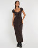 image de Grace Maxi Dress in Dark Pink Rose Black