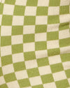 Damier au crochet vert et crème