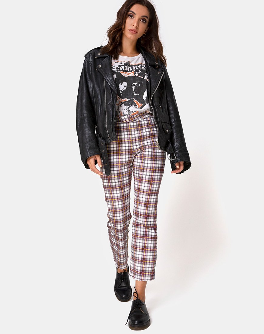Image de Grava Trouser in Grunge Check Purple