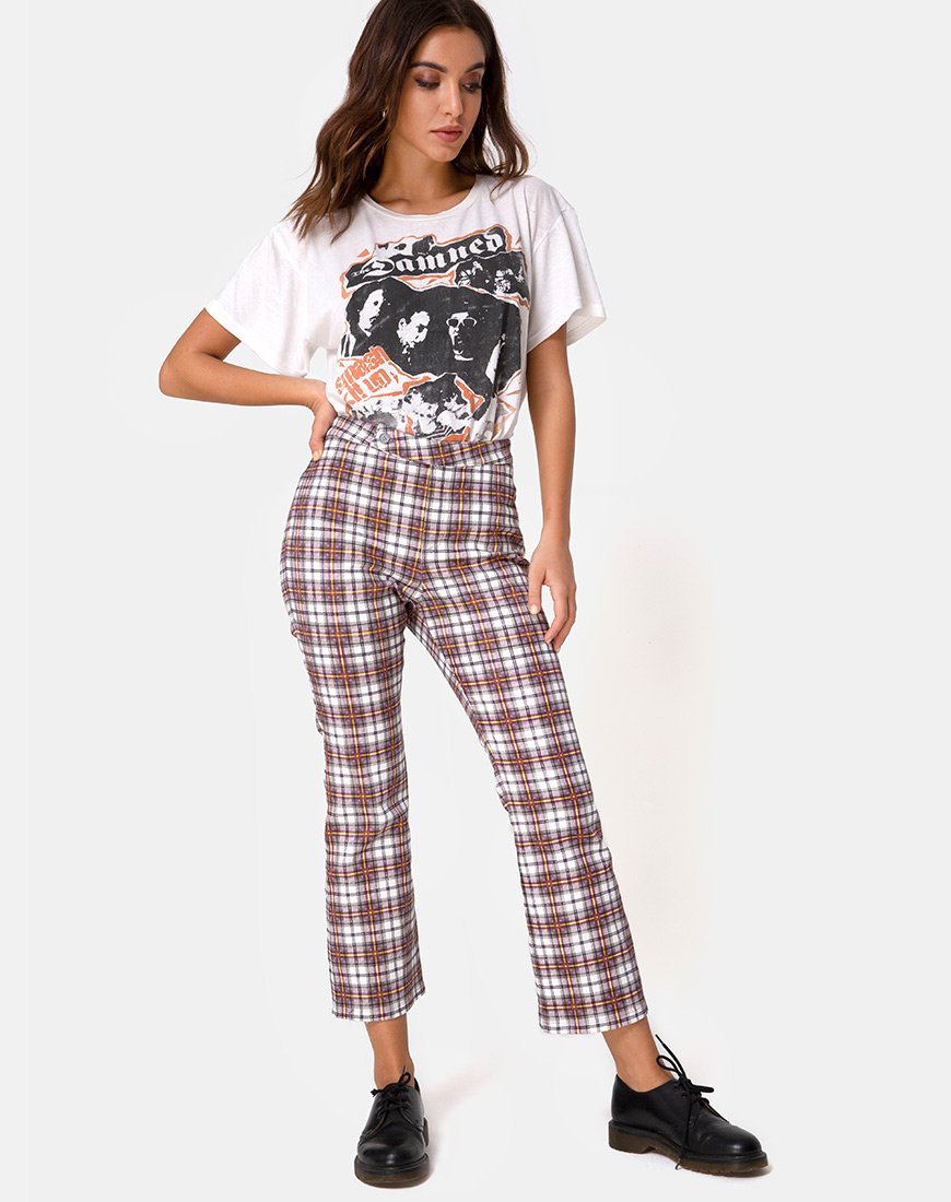 Image de Grava Trouser in Grunge Check Purple