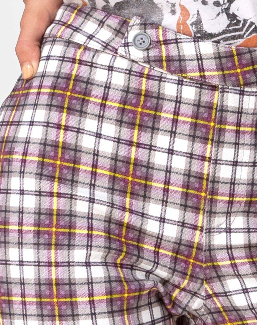 Image de Grava Trouser in Grunge Check Purple