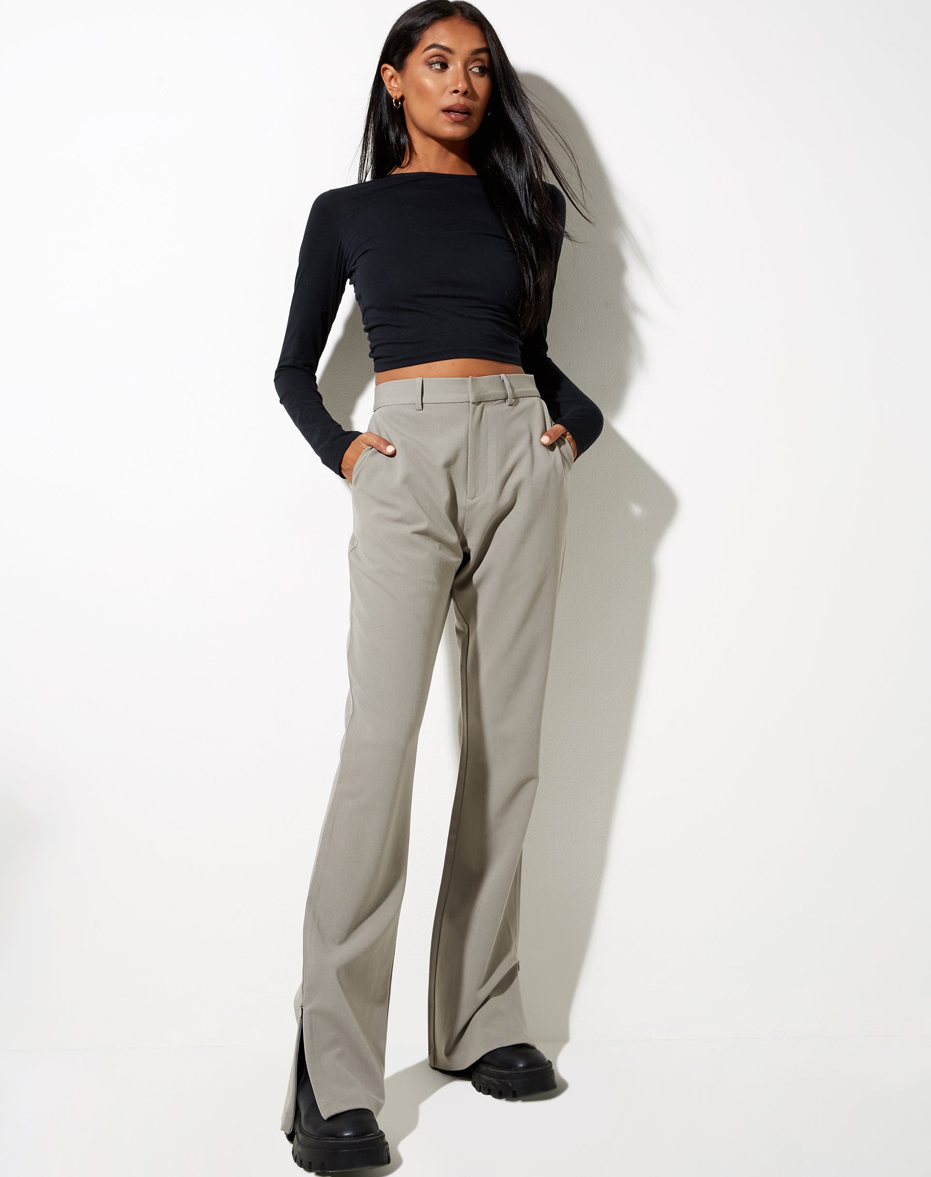Image de Grego Trouser in Green Beige