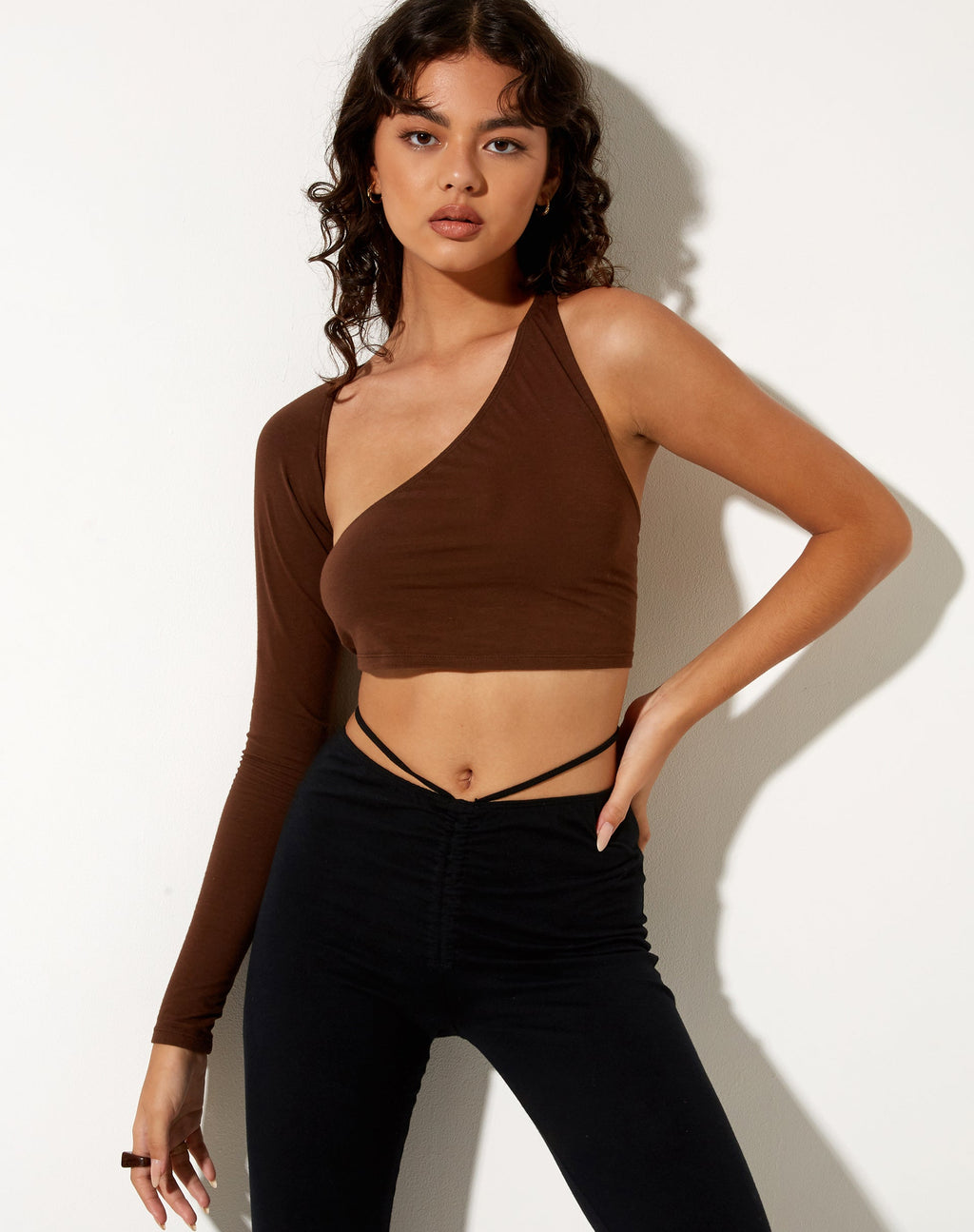 Grasel Crop Top en Lycra Cocoa