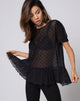 Image de Gretta Top in Polka Net Black
