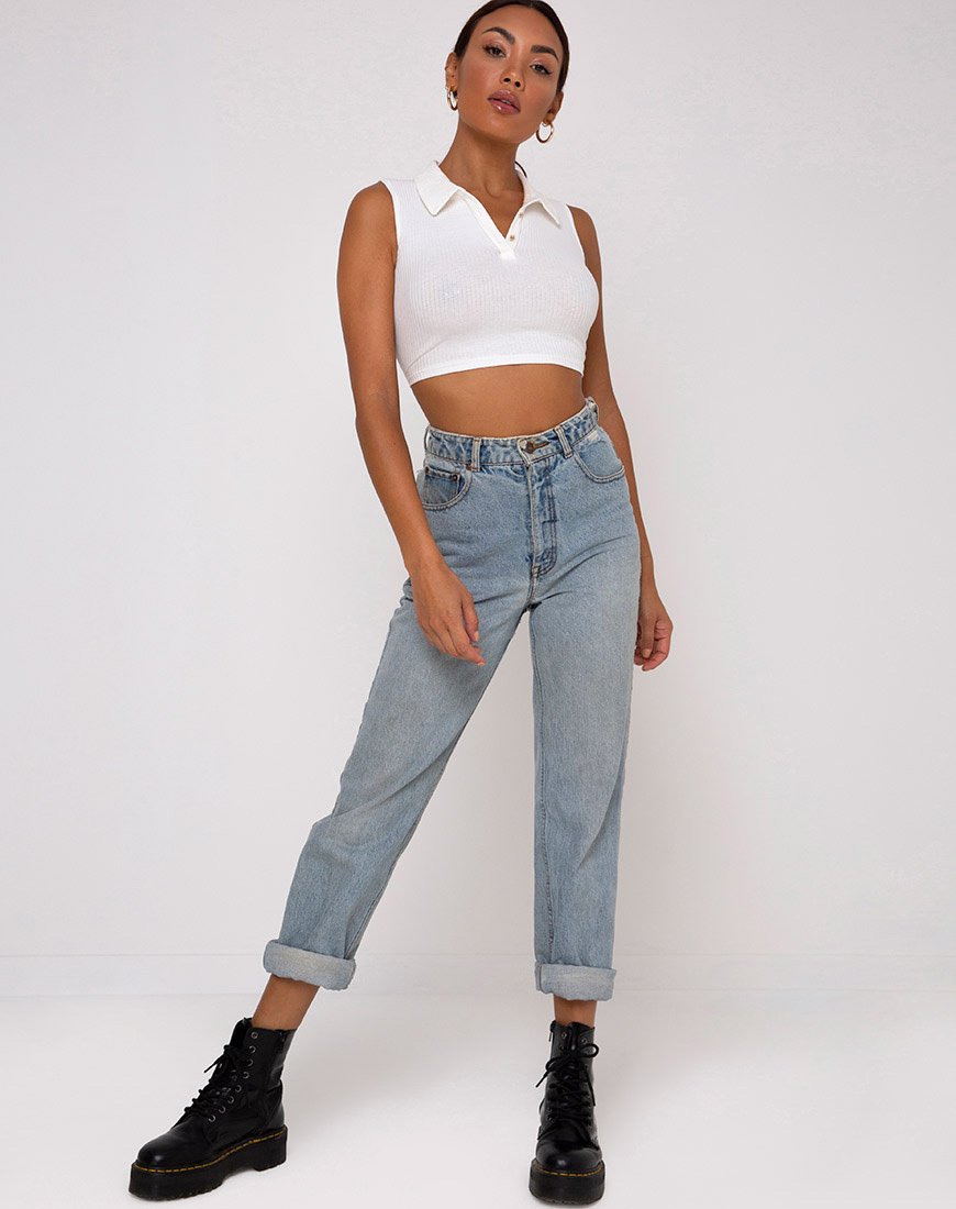 Image de Guaco Crop Top in Rib Ivory