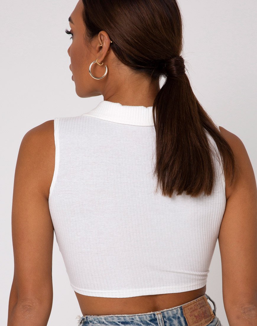 Image de Guaco Crop Top in Rib Ivory