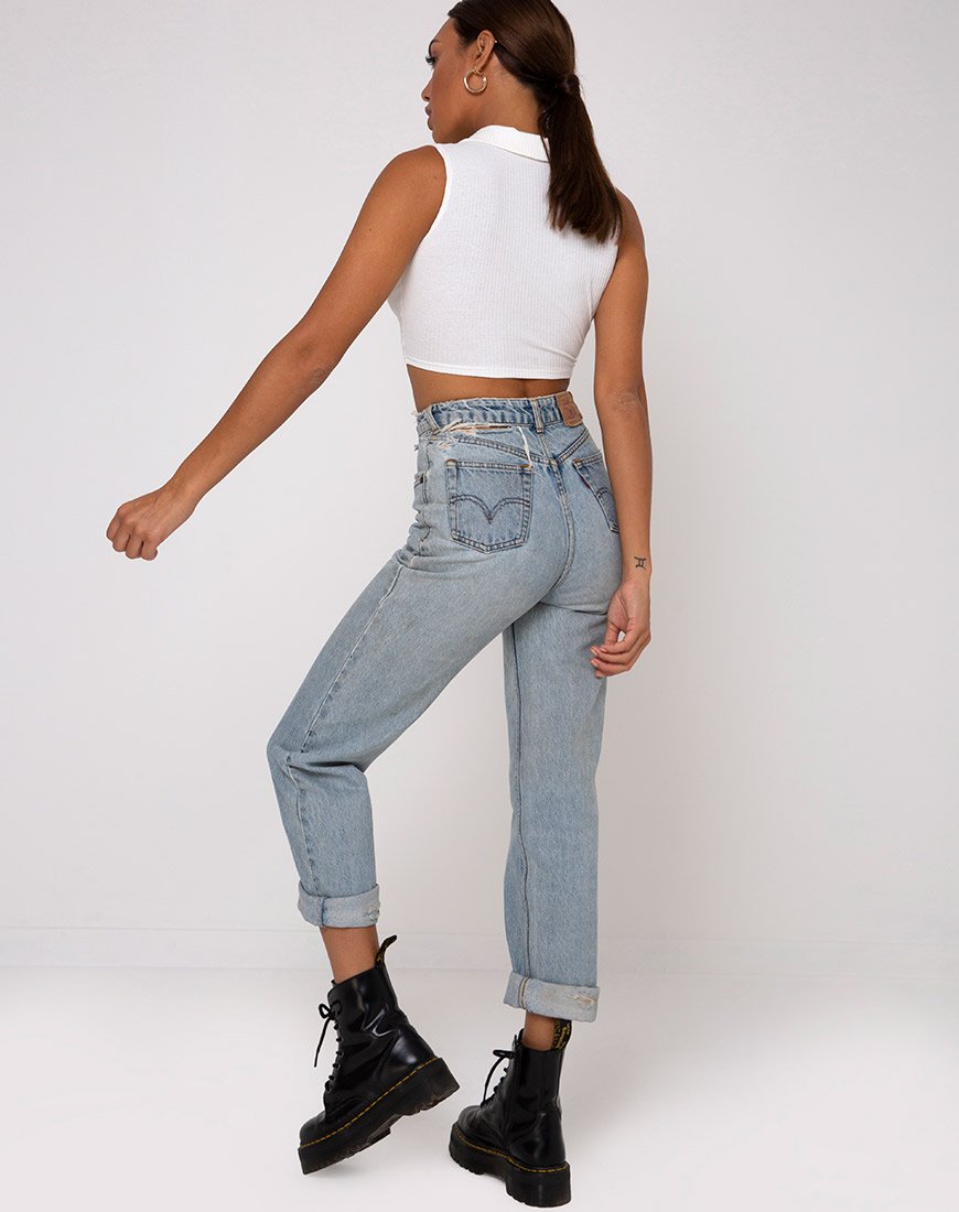 Image de Guaco Crop Top in Rib Ivory