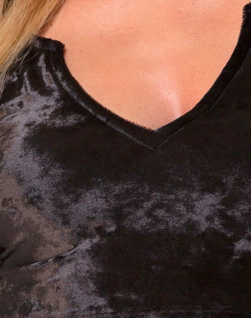 Image de Guan Crop Top en velours noir