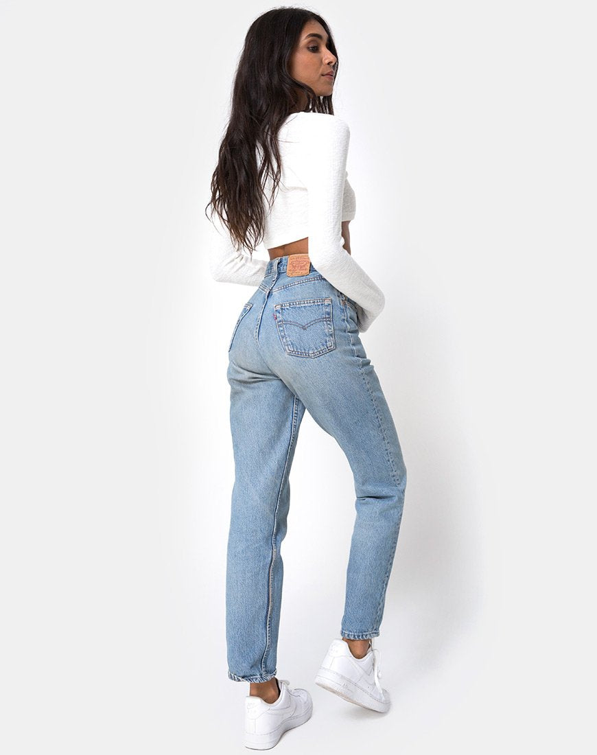 Image de Guan Crop Top in Rib Ivory
